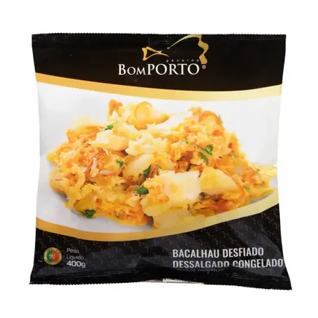 Bom Porto Bacalhau Desfiado Dessalgado 400G Congelado