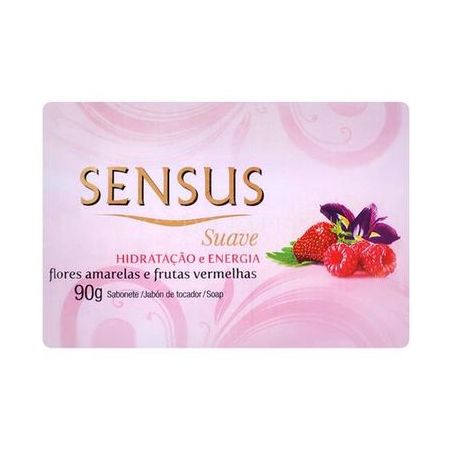 Sabonete sensus flor amarela e frutas verm. 90gr