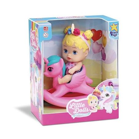 Brinq.divertoys boneca little dolls bal