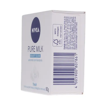 Sabonete nivea hidratante pure milk fresh caixa 90g 360-7