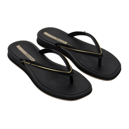 SANDALIA IPANEMA GLOW UP FEM.ADULTO PRETO/DOURADO