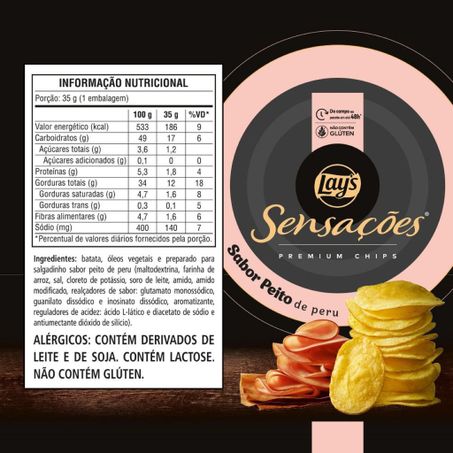 Batata Lays Sensações Premium Chips Peito de Peru 35g 360-2