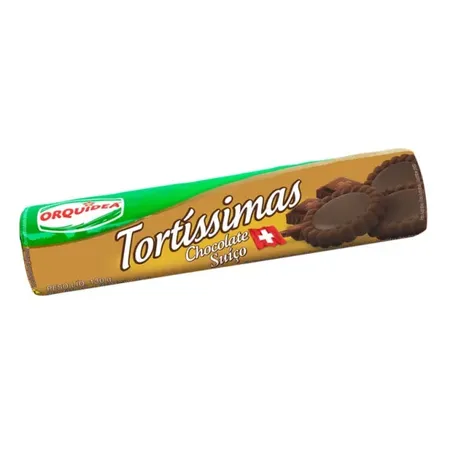 Biscoito Recheado Tortíssimas Orquídea Chocolate Suíço Pacote 130gr