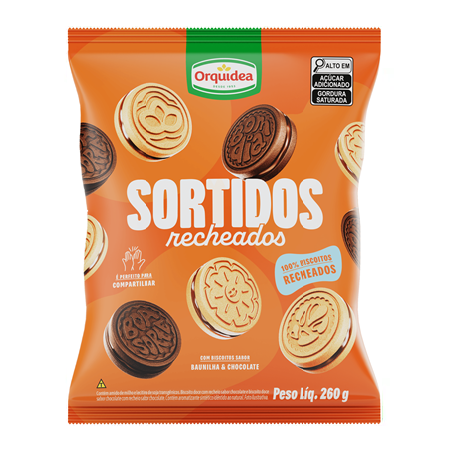 BISCOITO ORQUÍDEA SORTIDOS RECHEADOS 260G