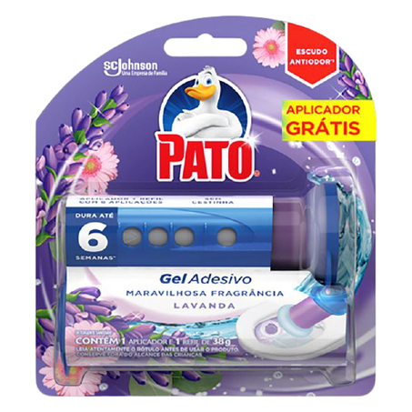 DETERGENTE SANITÁRIO GEL ADESIVO LAVANDA PATO GRÁTIS APLICADOR