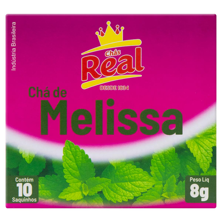 Chá Real 8g - Melissa - Com 10 Saquinhos