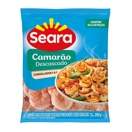 CAMARÃO ROSA GRAÚDO COZIDO SEARA 30/45 CONG 200G