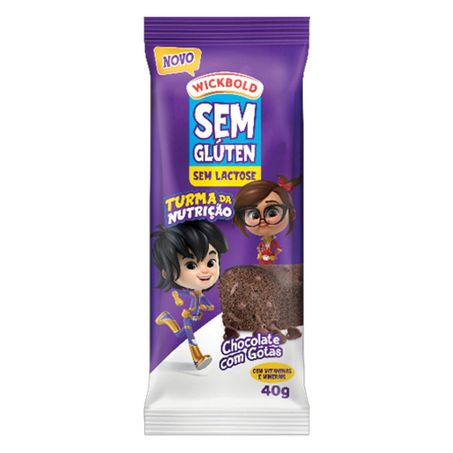 Minibolo Chocolate com Gotas sem Glúten Zero Lactose Wickbold