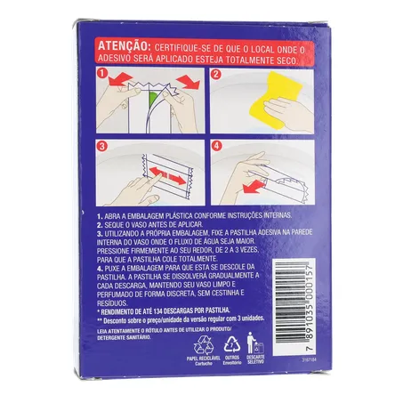 Pastilha adesiva harpic pinho com 5 360-17
