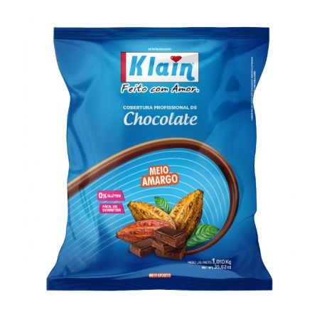Cobertura chocolate meio amargo klain 1.01 kg
