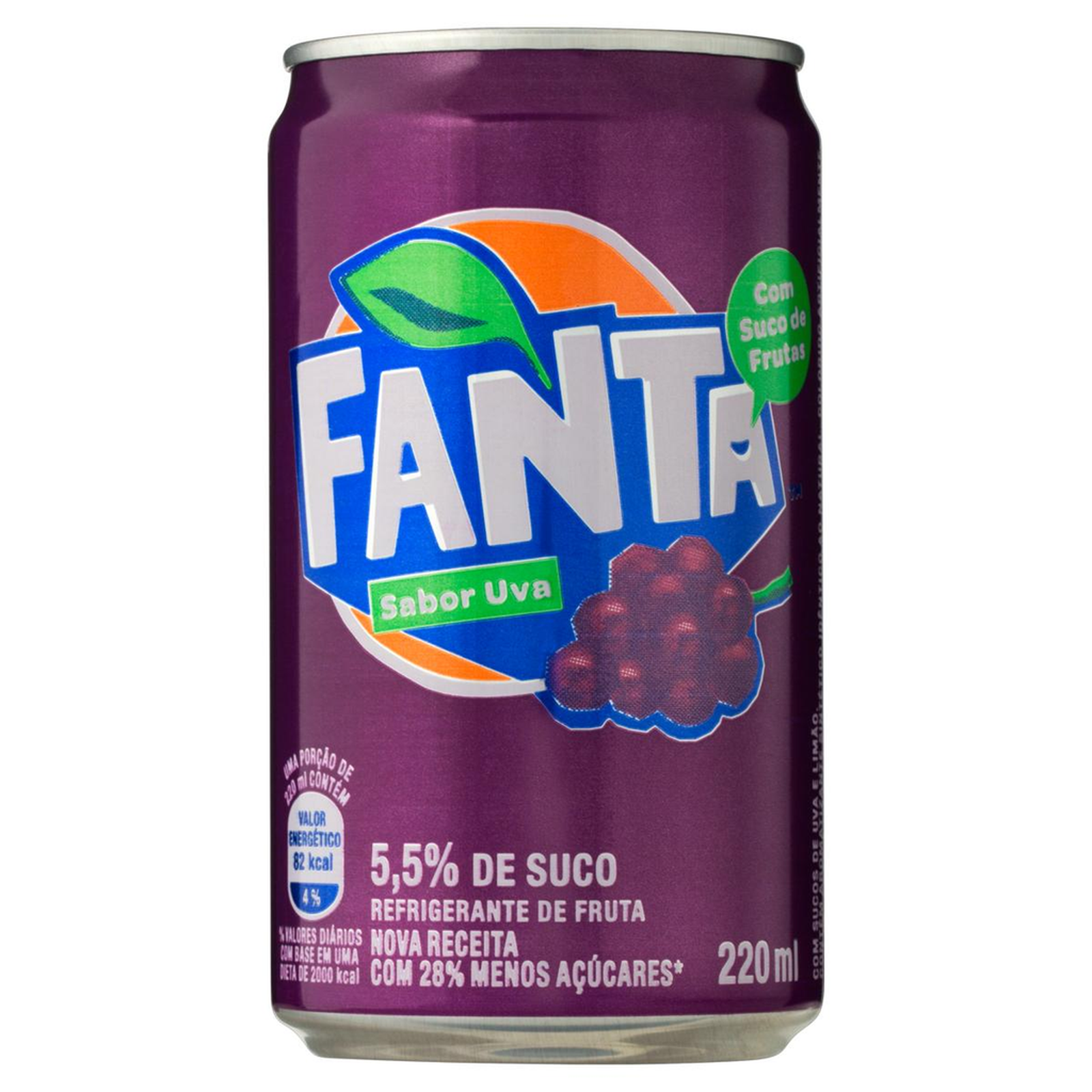 Refrigerante Fanta 220ml - Uva - Minilata