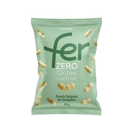 SNACK FERNANDES GERGELIM ZERO GLÚTEN E ZERO LACTOSE 80G