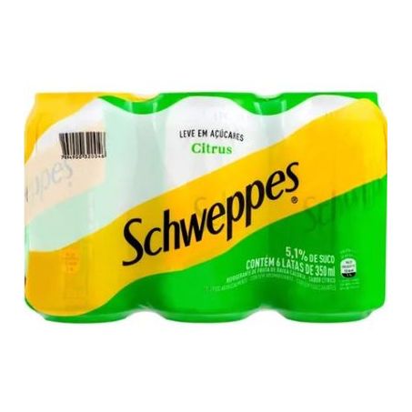 Refrigerante Schweppes Lt Citrus Zero 350ml C/6