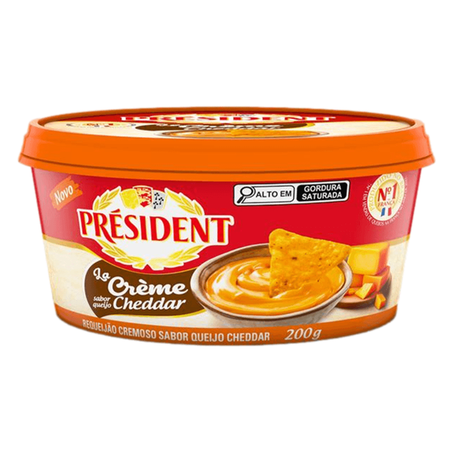 Requeijao sabor cheddar president 200g