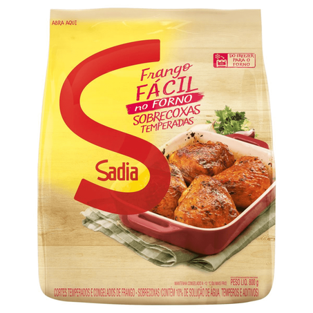 Frango Fácil Sobrecoxa Temperada 800G