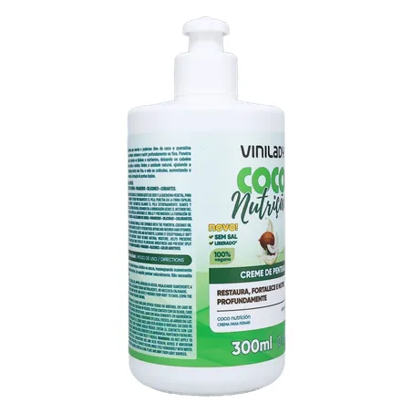 Creme de Pentear Vinilady Coco Nutrição Frasco 300ml 360-31