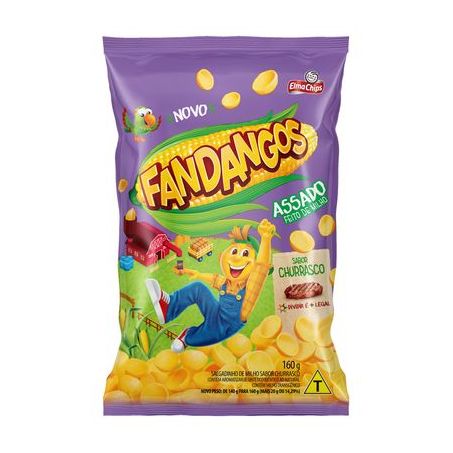SALGADINHO ELMA CHIPS FANDANGOS CHURRASCO 160G