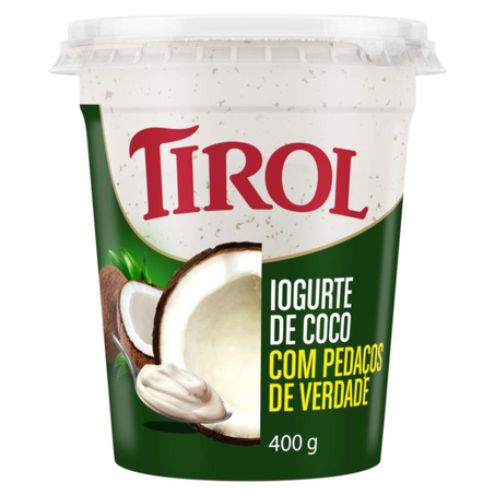 Iogurte Tirol 400g - Pedaços de Frutas - Coco
