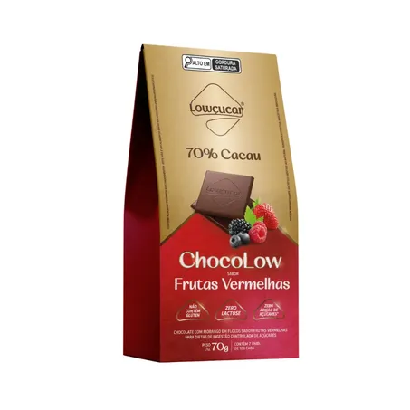 Chocolate Lowcucar 70g 70 Frutas Vermelhas