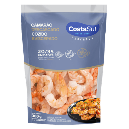 Camarao Costasul Iqf 300g Vannamei 20/35