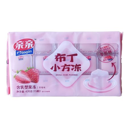 PUDIM QINQIN CUBO MORANGO 420G