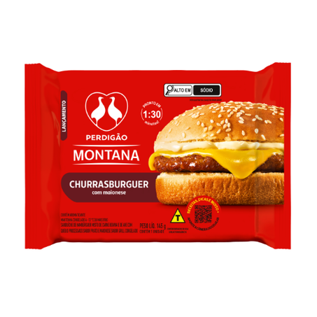 Hamburguer perdigao churrasburguer 145g