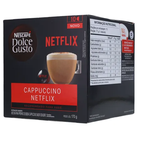 Cápsula Nescafé Dolce Gusto Cappuccino Netflix 10un 170g 
  360-3