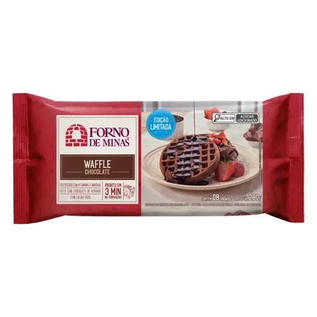 Waffle Chocolate Forno de Minas 280g