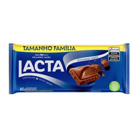 Chocolate lacta ao leite 145g