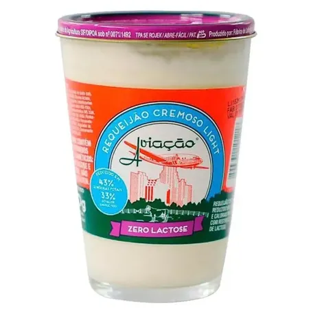 Requeijão S/Lactose Aviação 180g