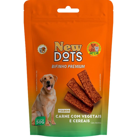 Bifinho New Dots 50g - Carne, Vegetais e Cereais