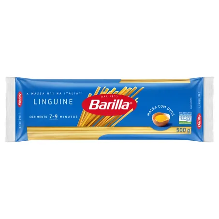Massa com ovos linguine barilla 500g