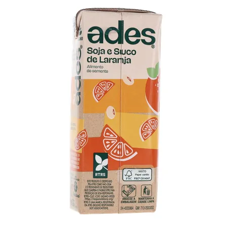 Bebida Base Soja Ades Laranja 200ml 360-17