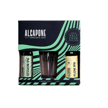 KIT 2 CERVEJA AL CAPONE LONG NECK 355ML + COPO