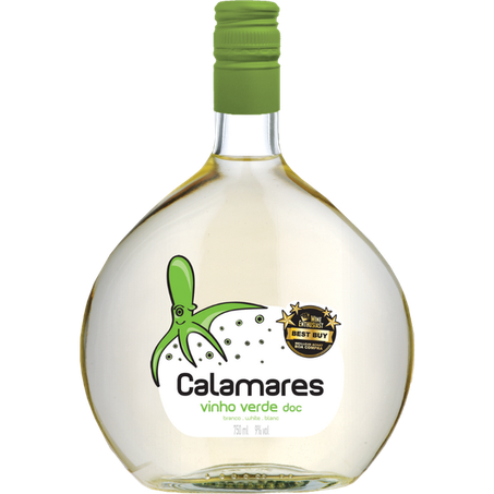 VINHO IMPORTADO PORTUGUÊS CALAMARES VERDE BRANCO GARRAFA 750ML