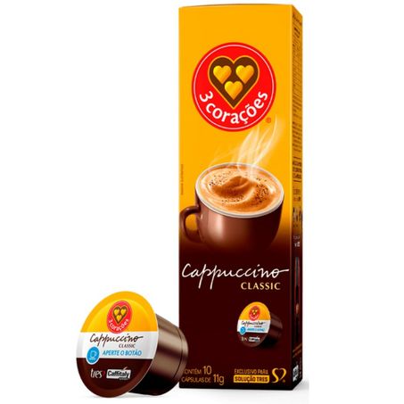 Capsulas cafe 3 coracoes 10un cappucino