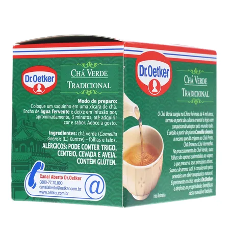 CHÁ DR OETKER VERDE TRADICIONAL SAQUINHO 10UN 360-12