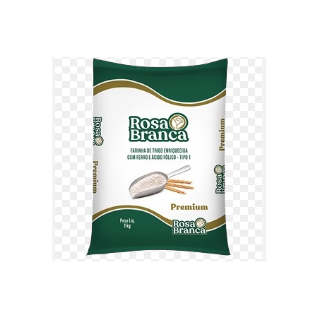 Farinha trigo rosa branca premium 1kg