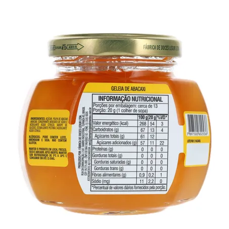 GELEIA TRADICIONAL DE ABACAXI 250G BOM PRINCIPIO 360-17