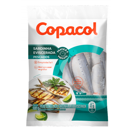 PEIXE SARDINHA COPACOL EVISCERADA CONG 500G