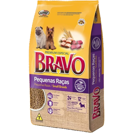 RAÇÃO PARA CÃO SUPRA BRAVO PEQUENAS RAÇAS 1KG