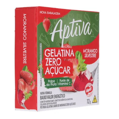 Gelatina Apti Zero Morango Embalagem 12G 360-31