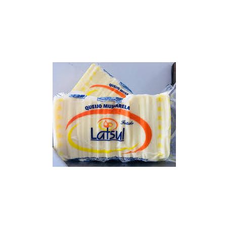 Queijo latsul mussarela fatiado com plastico padaria kg