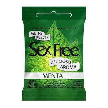 PRESERV SEX FREE MASC C/3UND MENTA