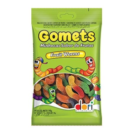 Goma minhoca frutas gomets dori 150g