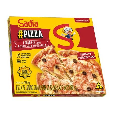 PIZZA SADIA 460G LOMBO/REQUEIJÃO/MUSSARELA