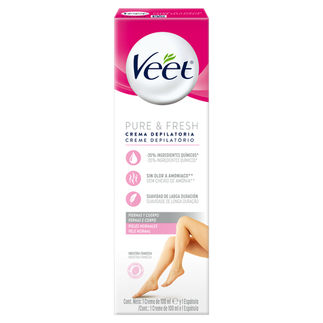 Creme Depilatório Pernas e Corpo Veet Pure  Fresh Normal 100ml
