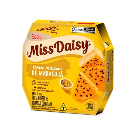 Torta Miss Daisy Mousse Maracujá 470g