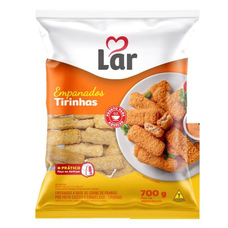 Tirinhas de frango empanado Lar 700g