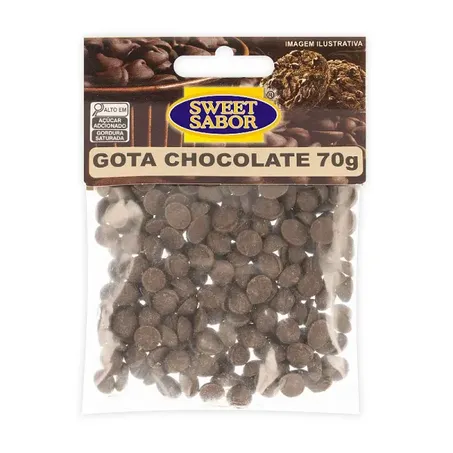 Confeito Sweet Sabor 70g Gota Chocolate